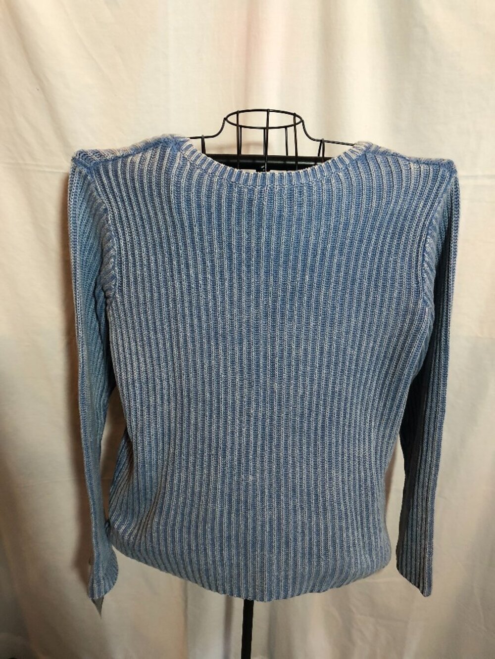 NWT Falls Creek XL Blue Marled Long Sleeve Sweater 23" Pit to Pit